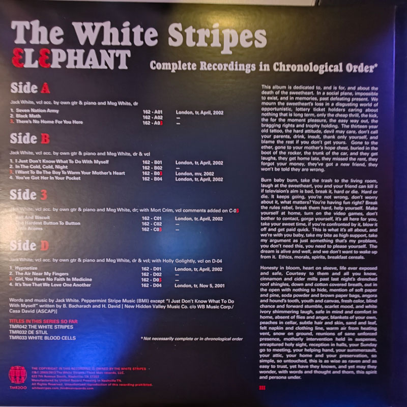 The White Stripes – Elephant (RSD 2013)